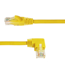 Factory Price 24AWG UTP Cat6 Right Angled RJ45 Patch Cord Cat 6 Ethernet Cable PVC LSZH Jacket